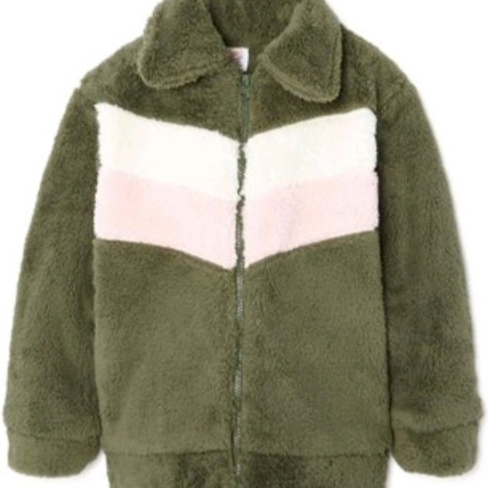 Wonder Nation Girl's Bomber Sherpa Jacket